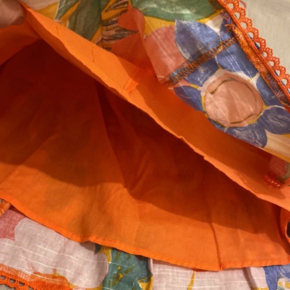 Gianni Bini Orange Mini Dress. Size M - Picture 4 of 9